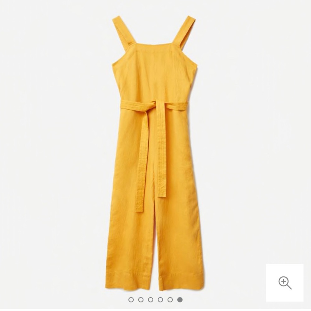 Everlane Linen Jumpsuit in Marigold